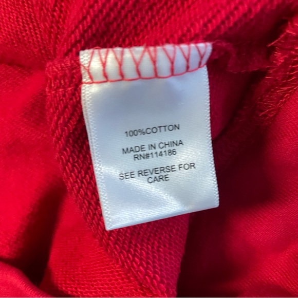 Juicy by Juicy Couture French Terry Red Long Sleeve Hoodie, NWT, Medium - Picture 5 of 9